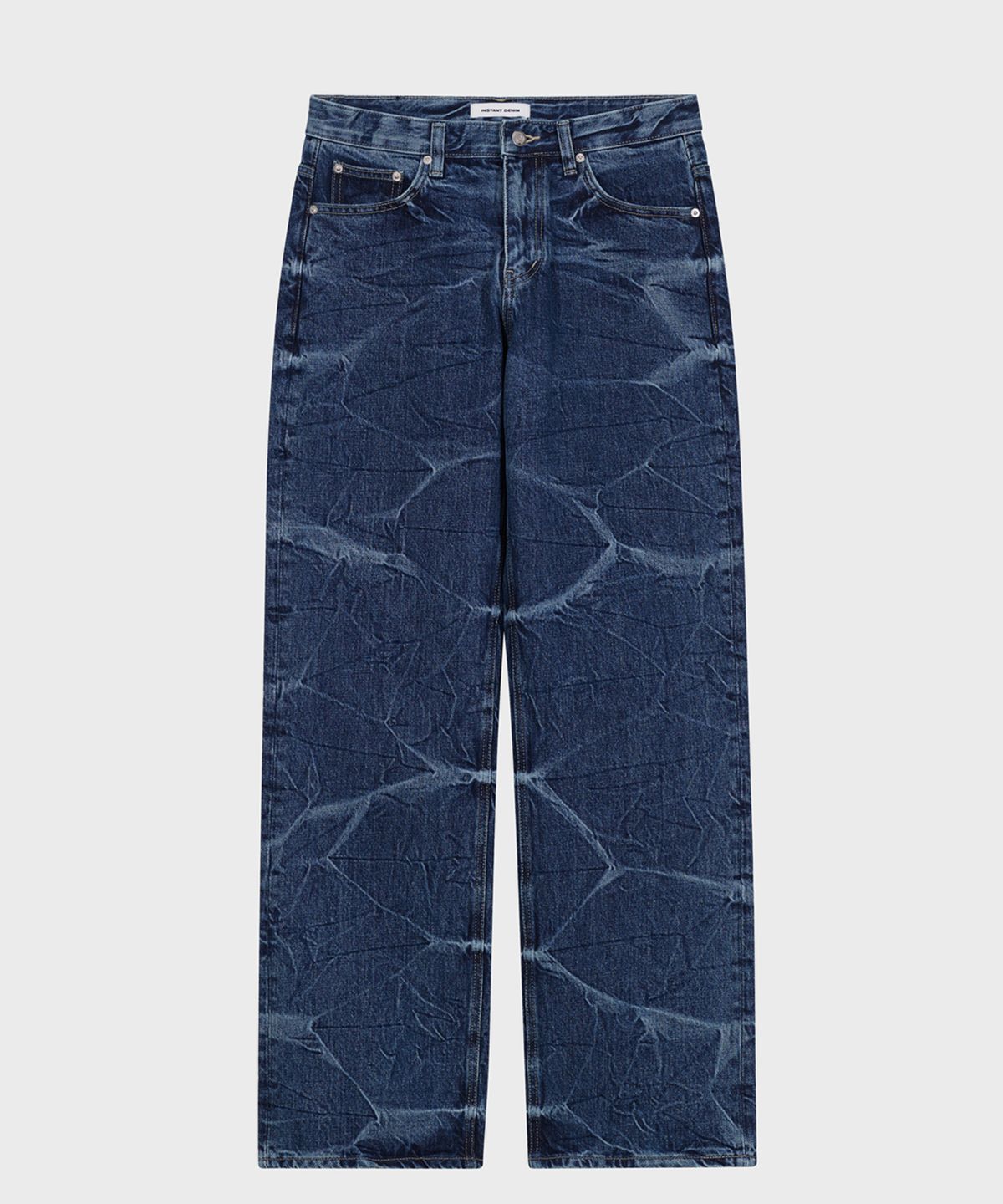 브랜디드(BRANDED) 51028 KURABO INDIGO MARBLE JEANS [WIDE STRAIGHT]