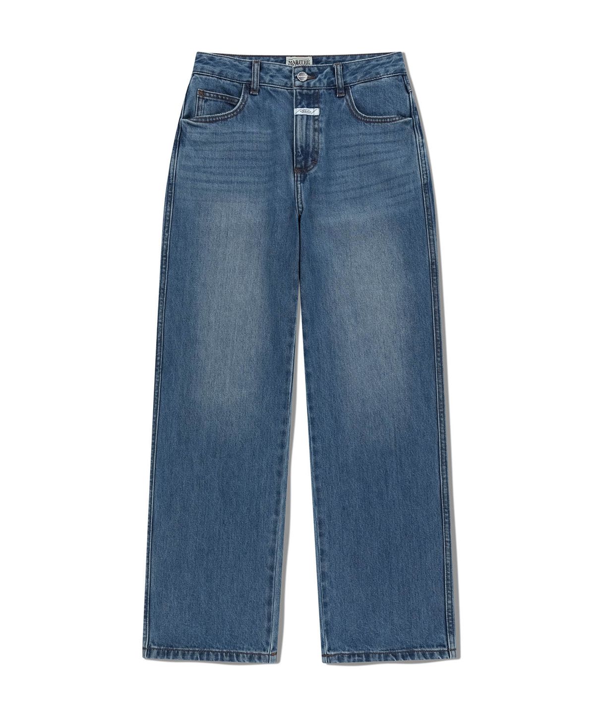 마리떼 프랑소와 저버(MARITHÉ + FRANҪOIS GIRBAUD) W HIGH STRAIGHT DENIM PANTS blue