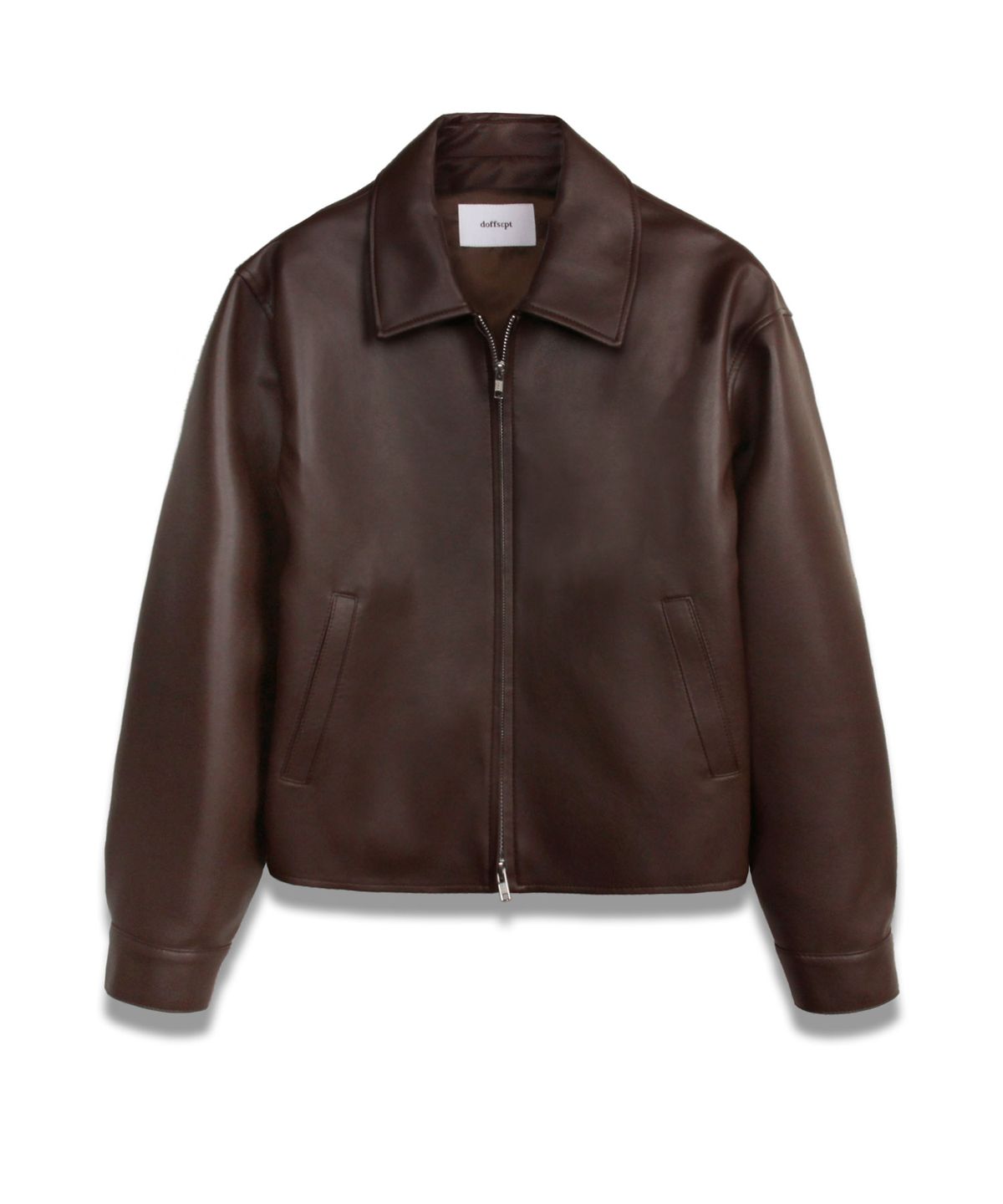 도프셉(DOFFSEPT) FAUX Leather Crop Single in Brown