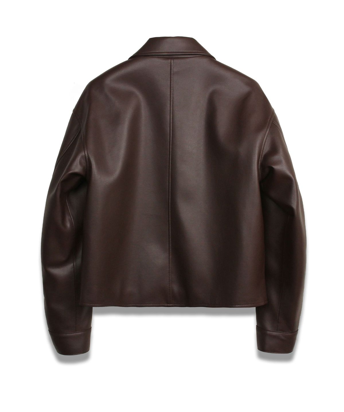 도프셉(DOFFSEPT) FAUX Leather Crop Single in Brown