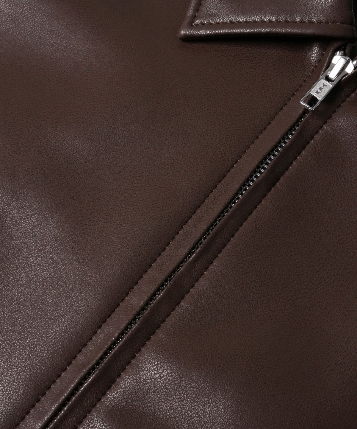 도프셉(DOFFSEPT) FAUX Leather Crop Single in Brown