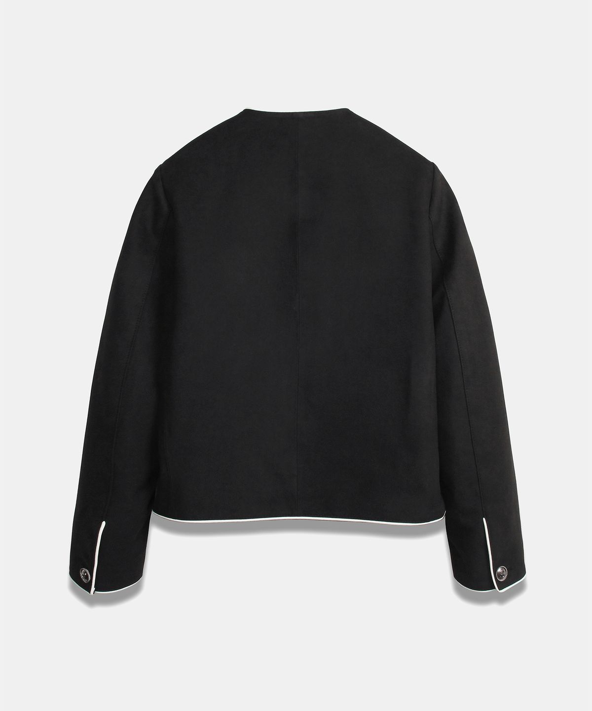 도프셉(DOFFSEPT) Suede Crop Classic Jacket in Black