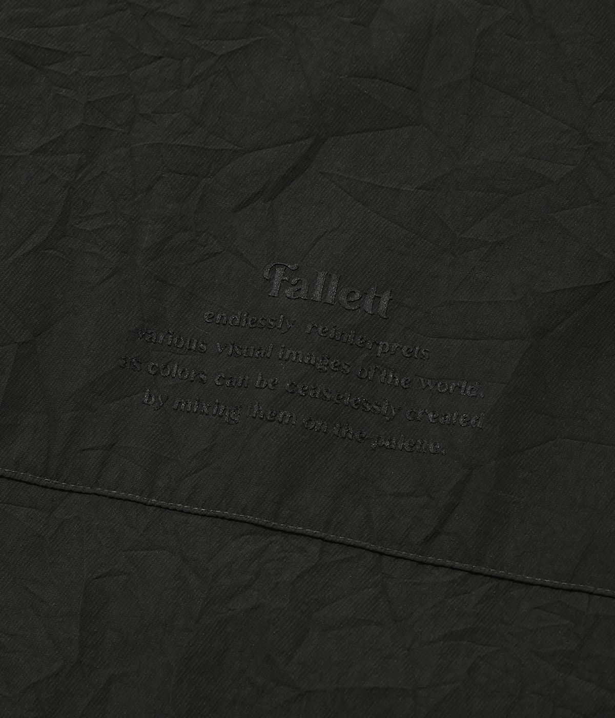 팔렛(FALLETT) 미니멀 카라 아노락 자켓 차콜