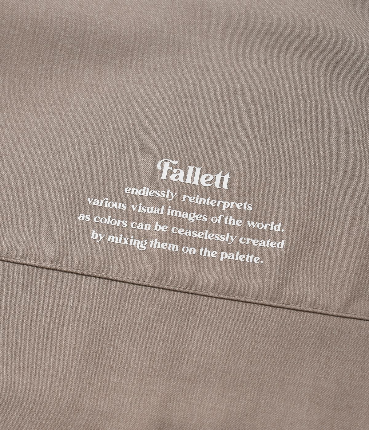 팔렛(FALLETT) 미니멀 카라 아노락 자켓 베이지