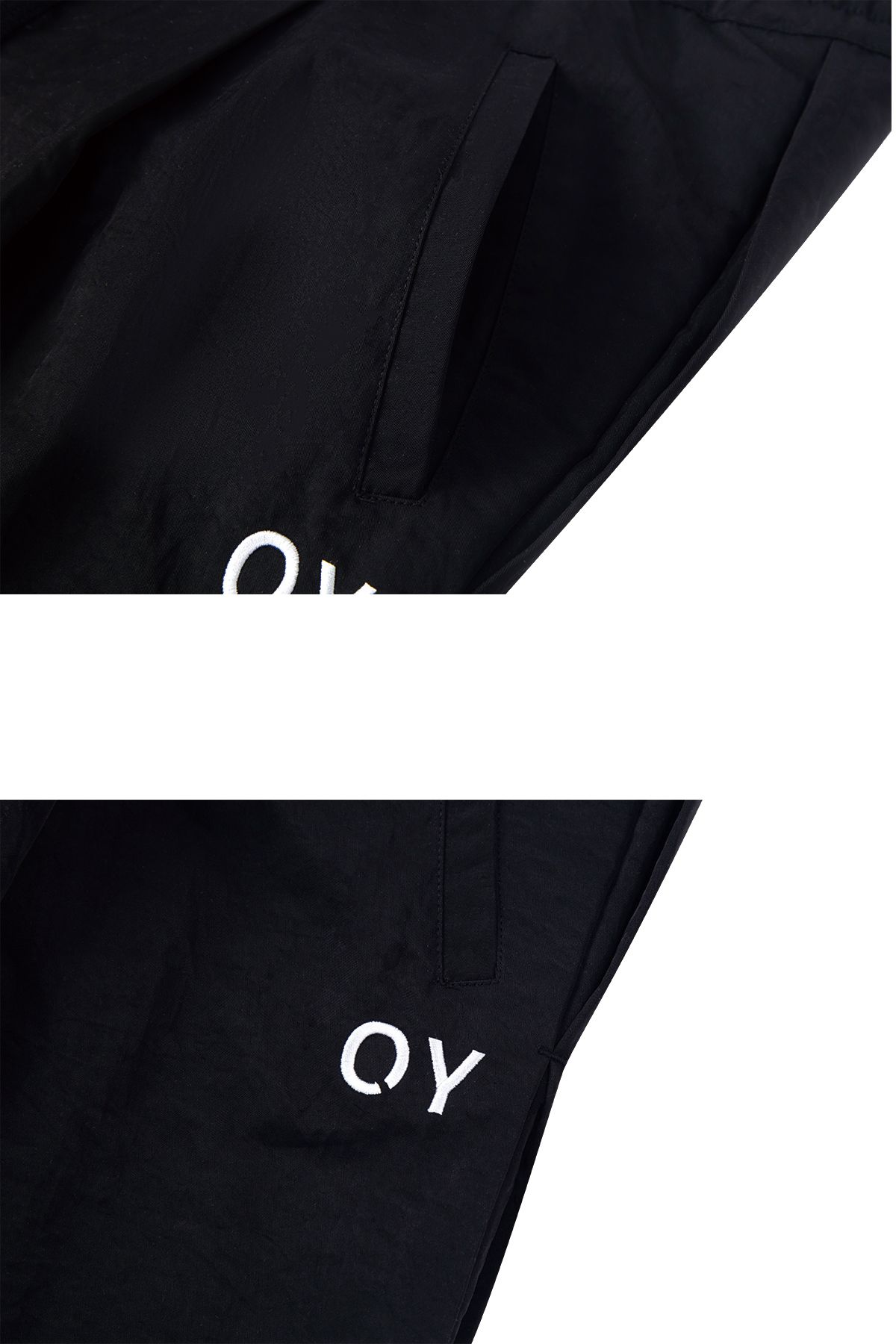 오픈야드(오와이)(OPENYARD(OY)) 더블 플랫 버뮤다 팬츠-블랙