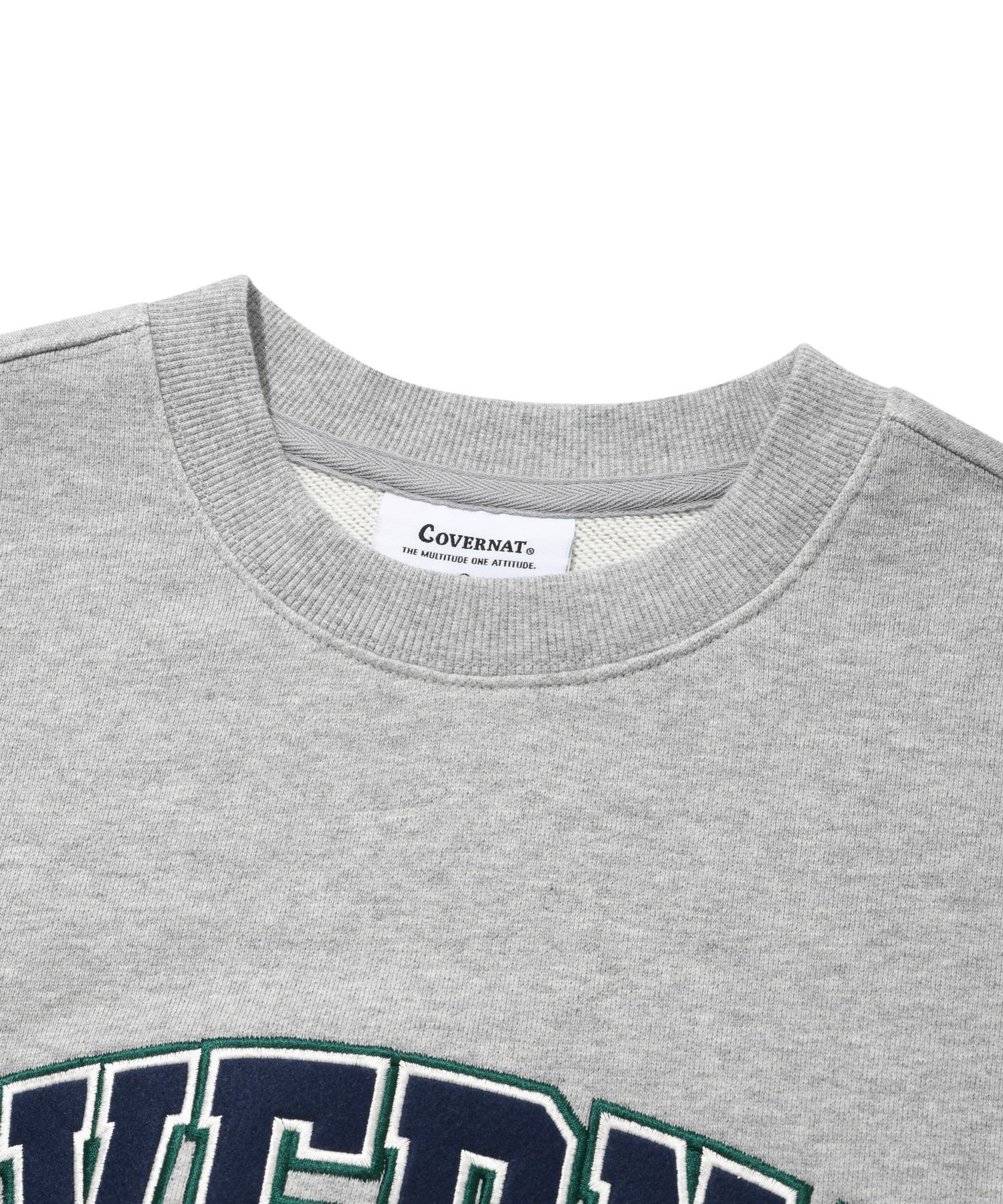 MUSINSA | COVERNAT College Emblem Overfit Sweatshirt Melange