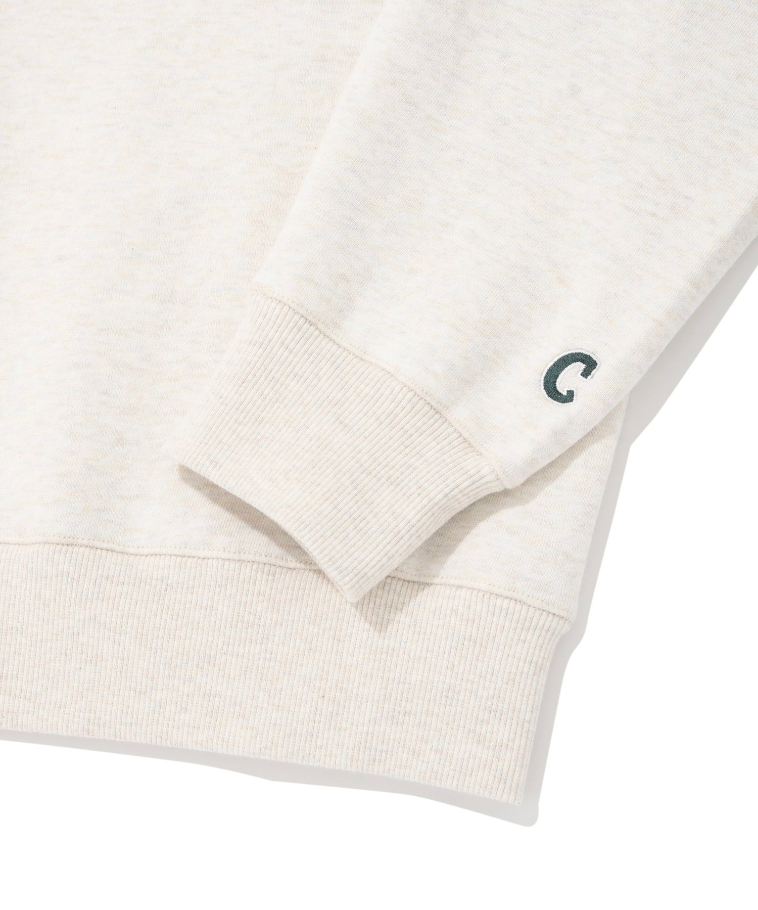 MUSINSA | COVERNAT C Logo Half Zip-up Sweatshirt Oatmeal