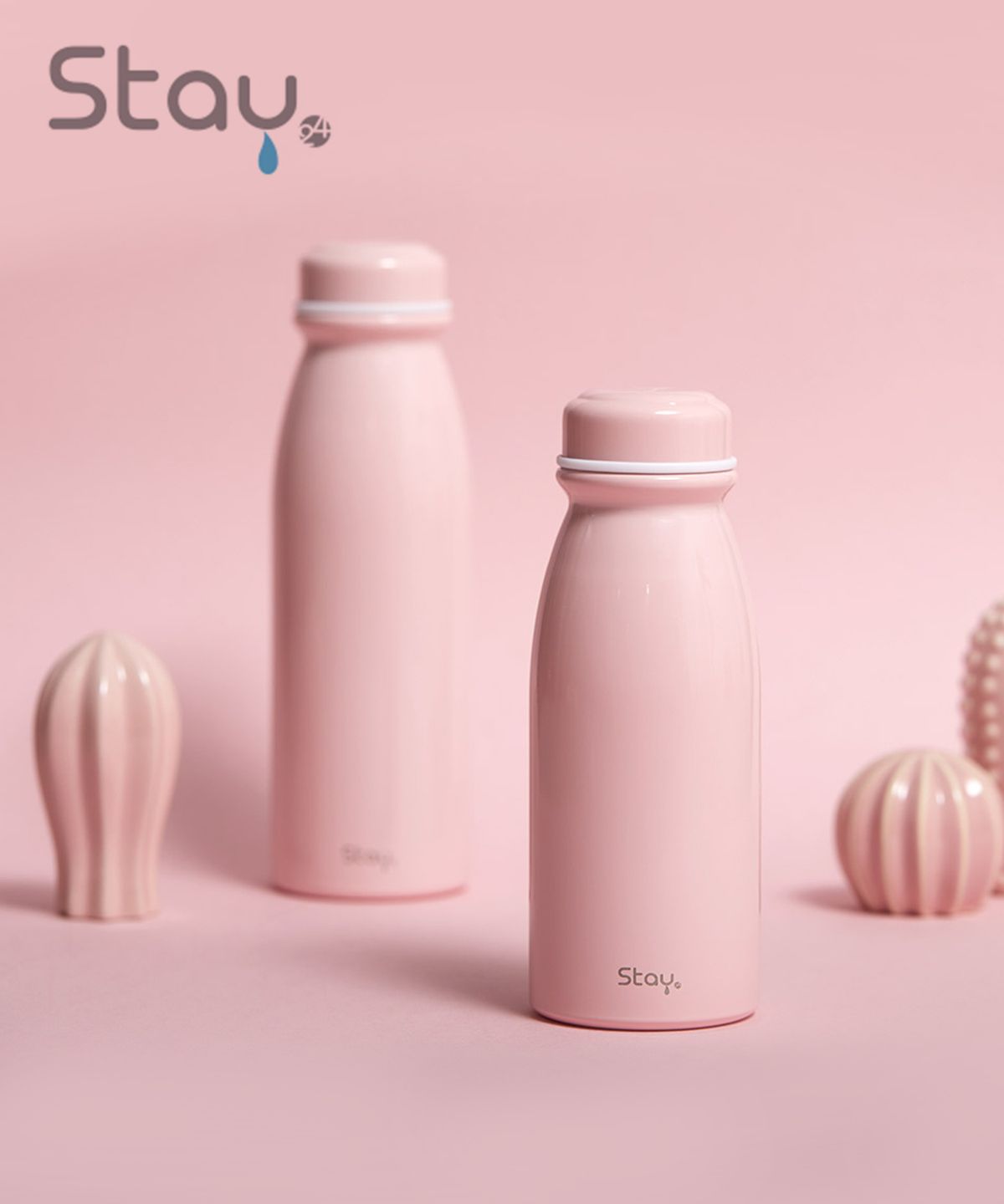 스테이24(STAY24) 라이크 초경량 스텐 텀블러 보온보냉 350ml_밀크핑크