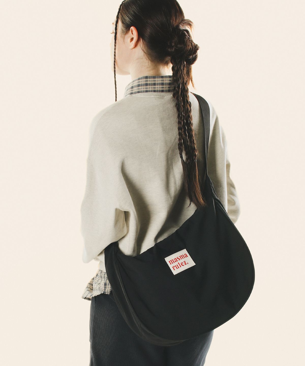 마스마룰즈(MASMARULEZ) halfmoon cross bag_black