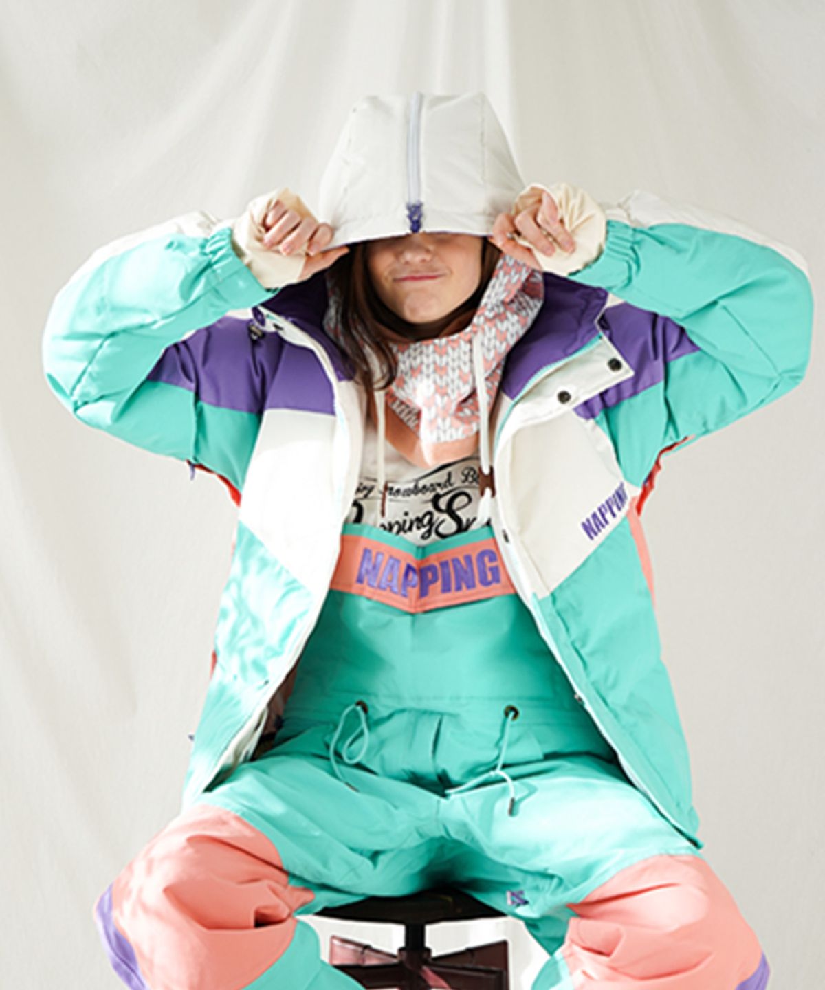 내핑스노우(NAPPINGSNOW) 1920-J-4 MIX(믹스SKY)JKT