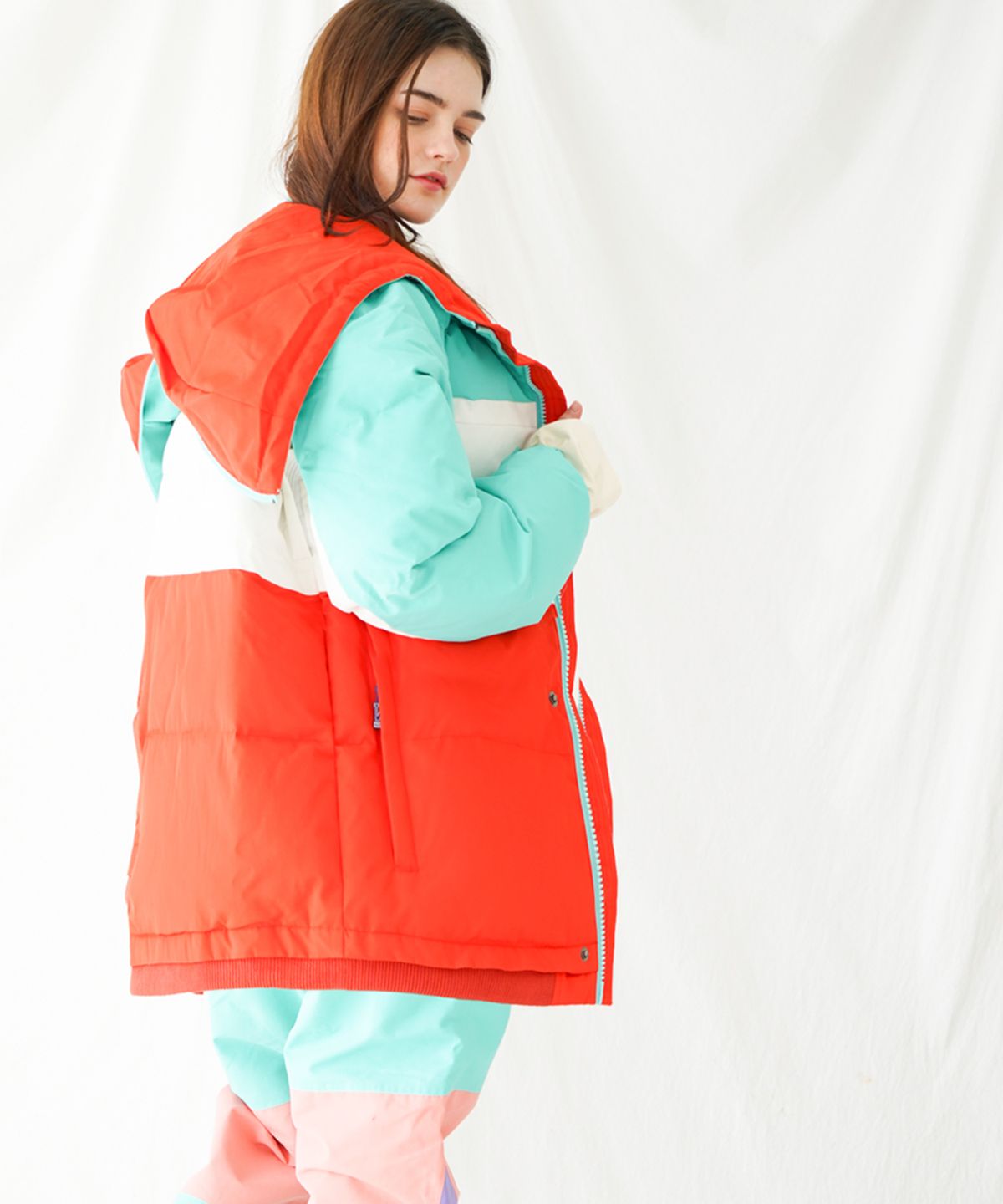 내핑스노우(NAPPINGSNOW) 1920-J-2 THREESNOW(쓰리스노우SKY/WHITE/ORG)JKT