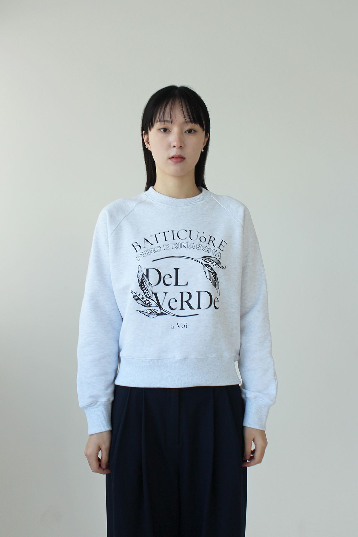루바티(RUBATI) Leaf del Verde Sweatshirt (Ice Melange)