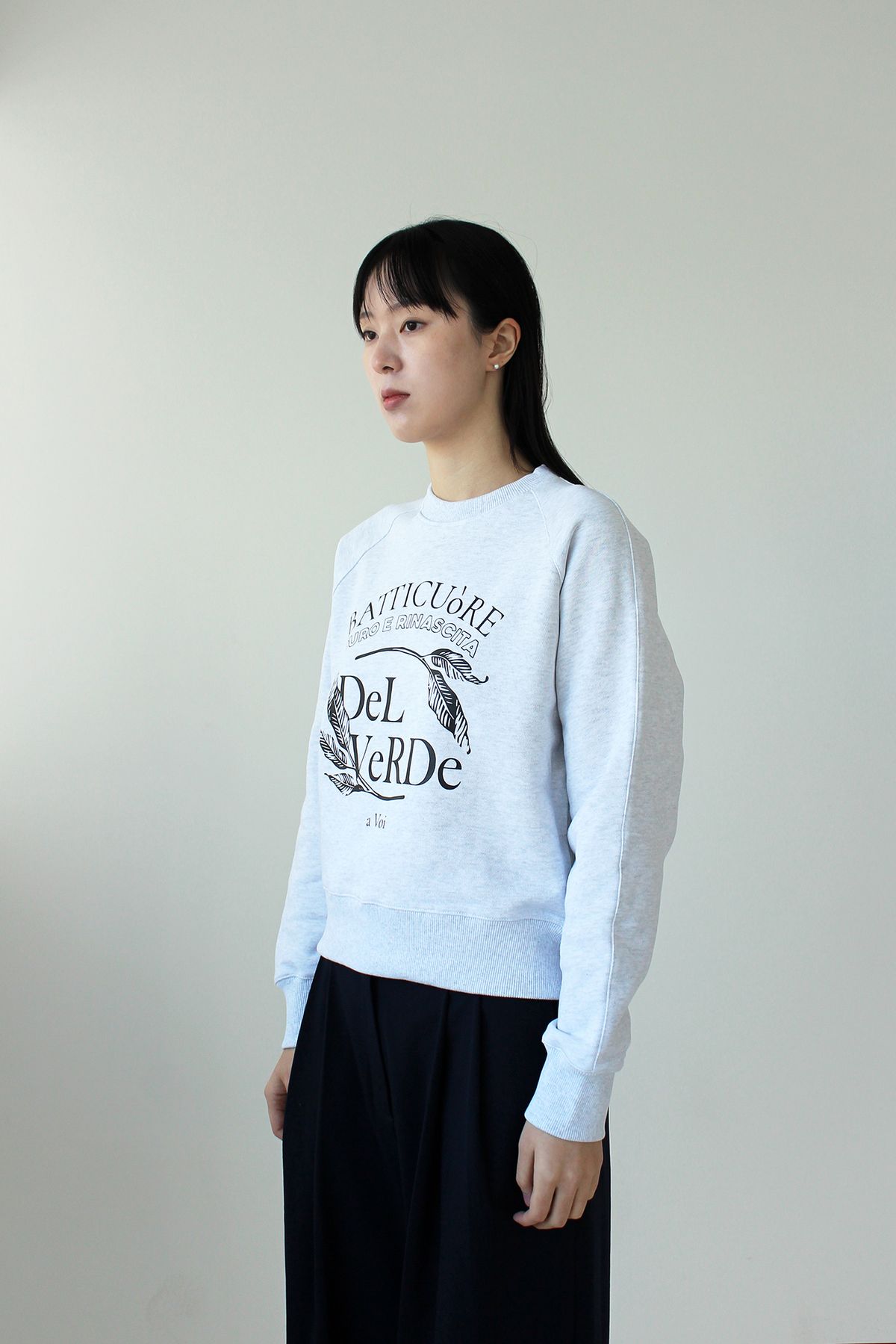 루바티(RUBATI) Leaf del Verde Sweatshirt (Ice Melange)
