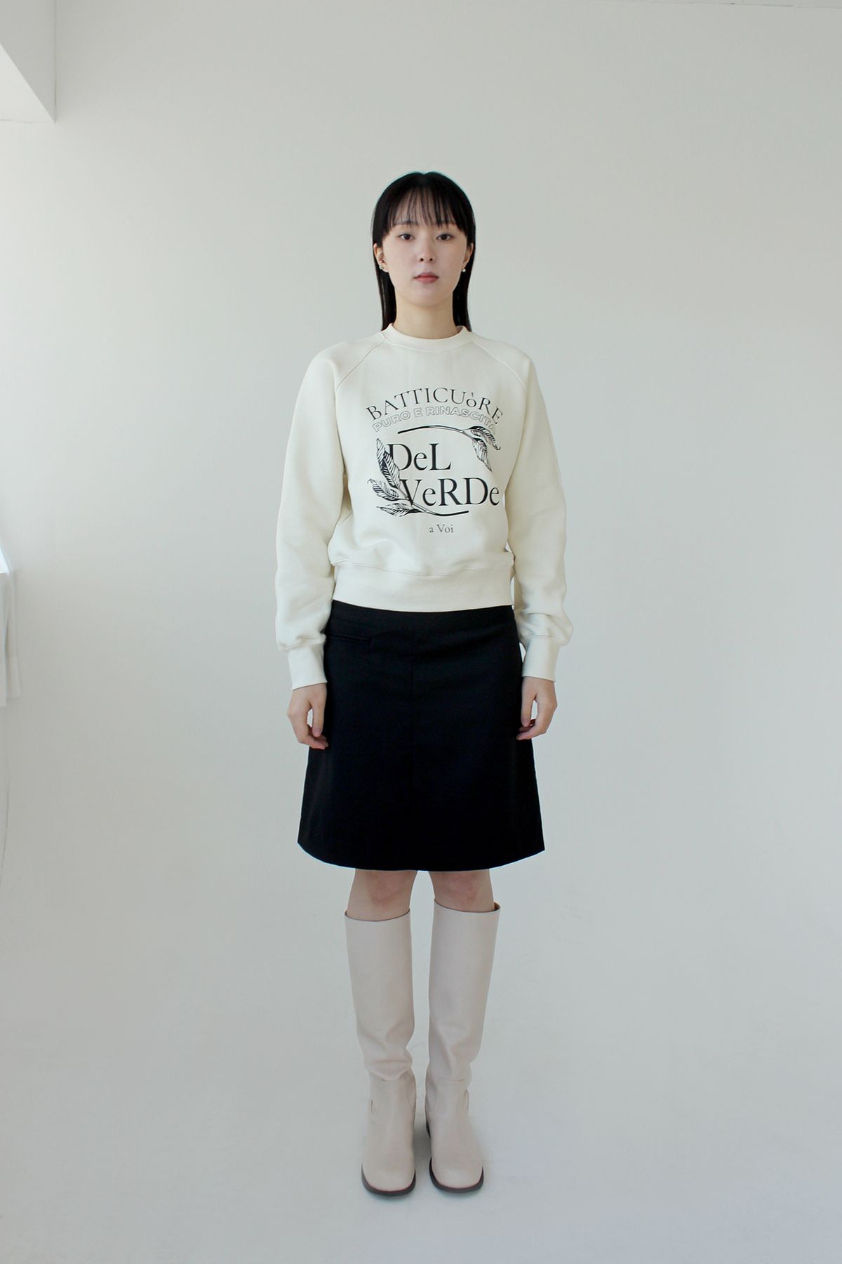 루바티(RUBATI) Leaf del Verde Sweatshirt (Ivory)
