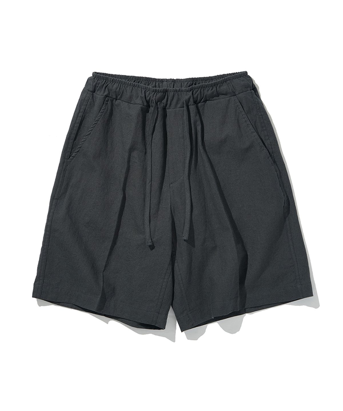모아(MOAA) 소소 린넨 하프 팬츠 (CHARCOAL)