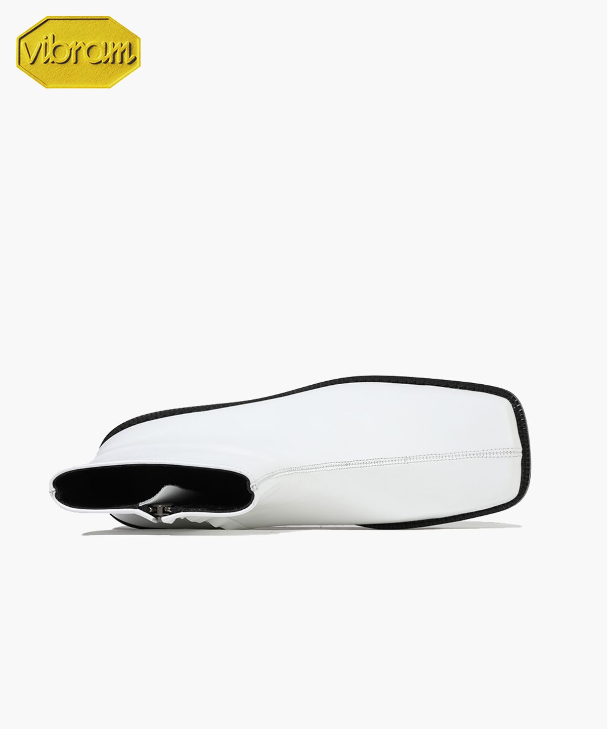 피렌체 아뜨리에(FIRENZE ATELIER) 중앙절개 와이드 스퀘어토 비브람 집업부츠 5705 [CREAM WHITE]
