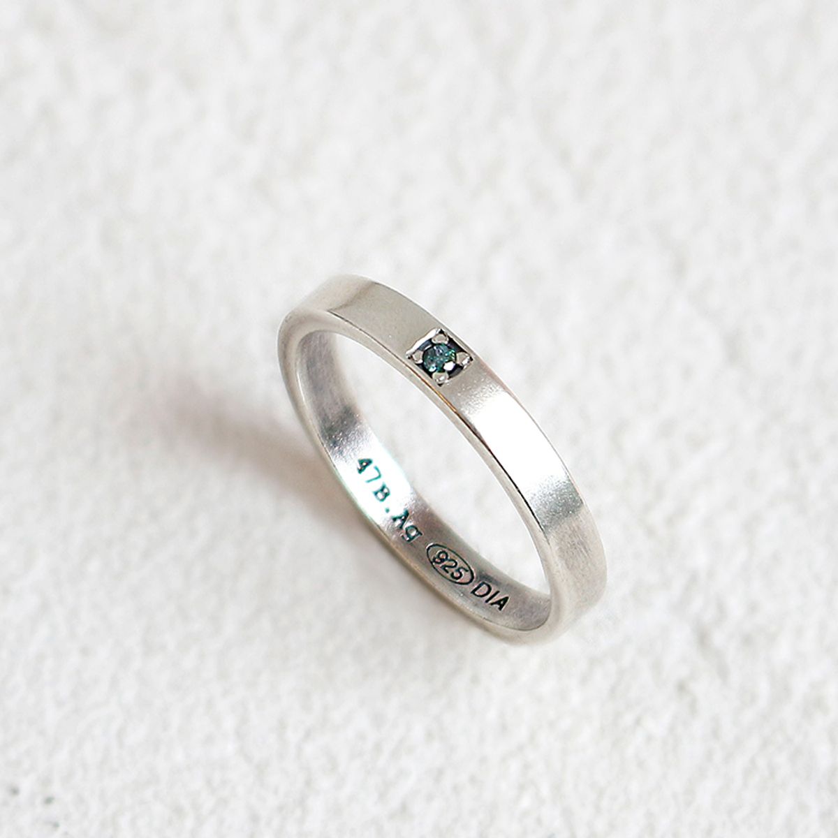 47베이지(47BAG) 925 Silver vinculo Diamond Couple Ring/ 빈끌로