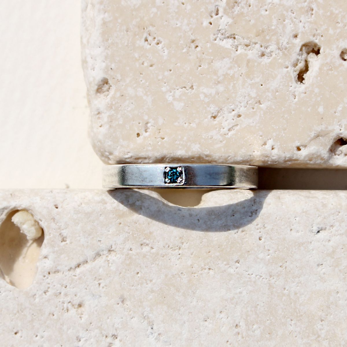 47베이지(47BAG) 925 Silver vinculo Diamond Couple Ring/ 빈끌로
