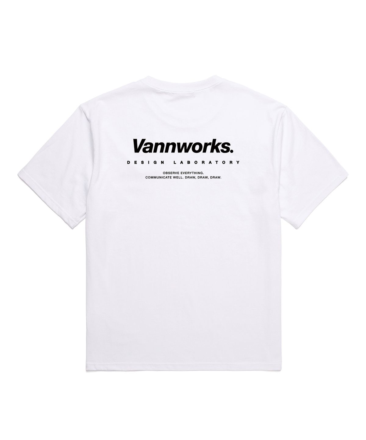 밴웍스(VANNWORKS) 뉴 미니멀리즘 로고 오버핏 반팔 티셔츠 (VNCTS201) 화이트
