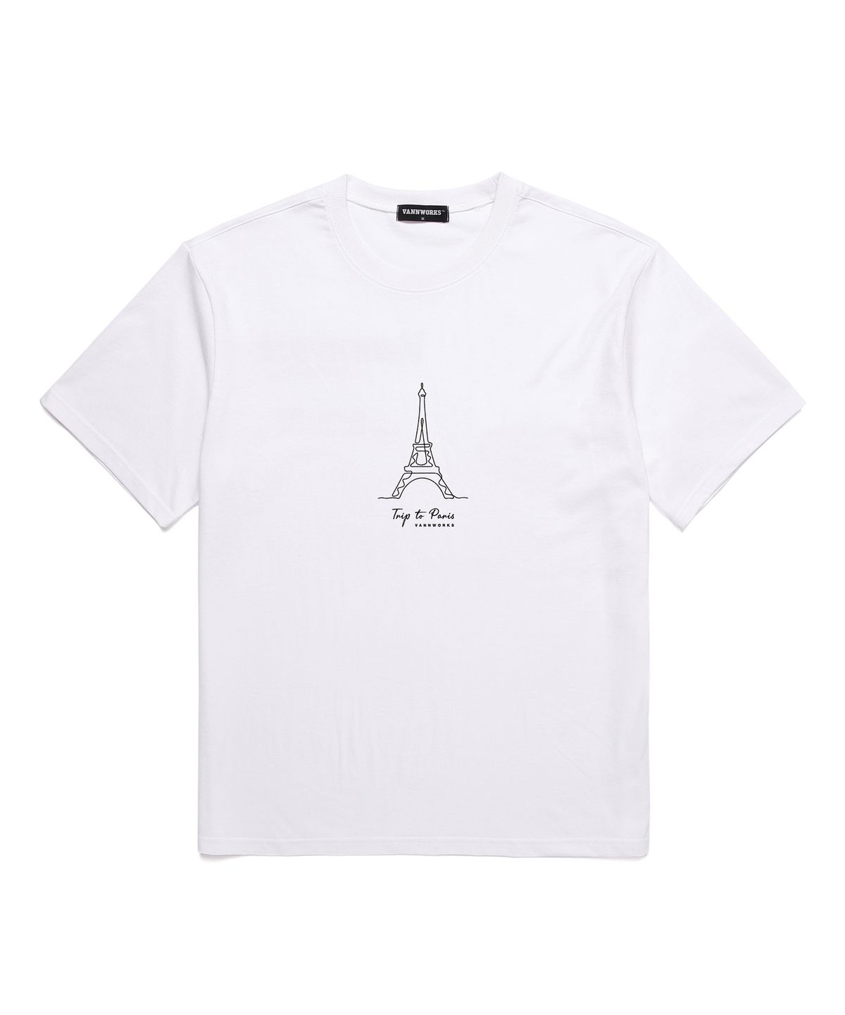 밴웍스(VANNWORKS) Trip to Paris 오버핏 반팔 티셔츠 (VNCTS208) 화이트