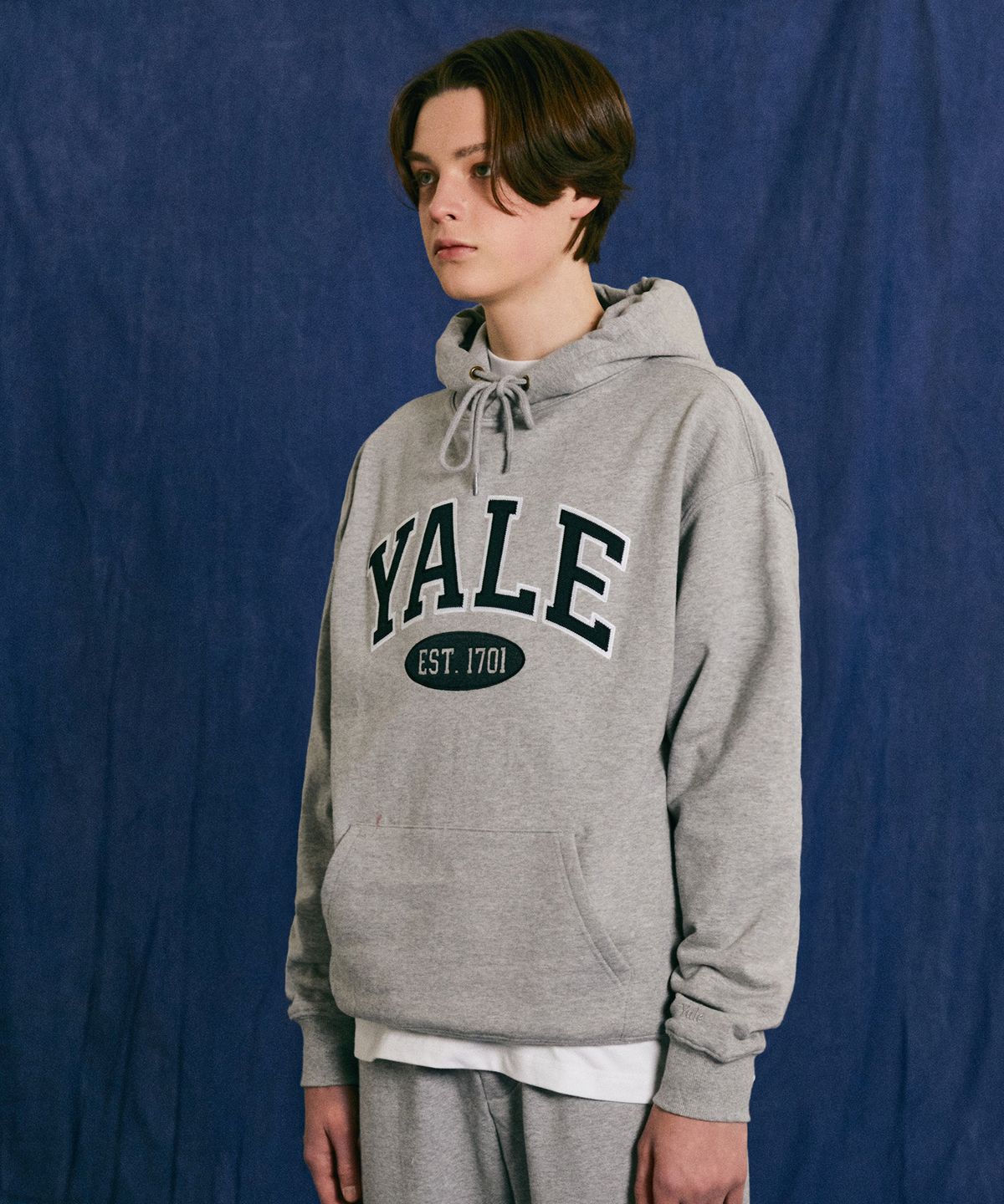 예일(YALE) (22FW) 2 TONE ARCH HOODIE GRAY