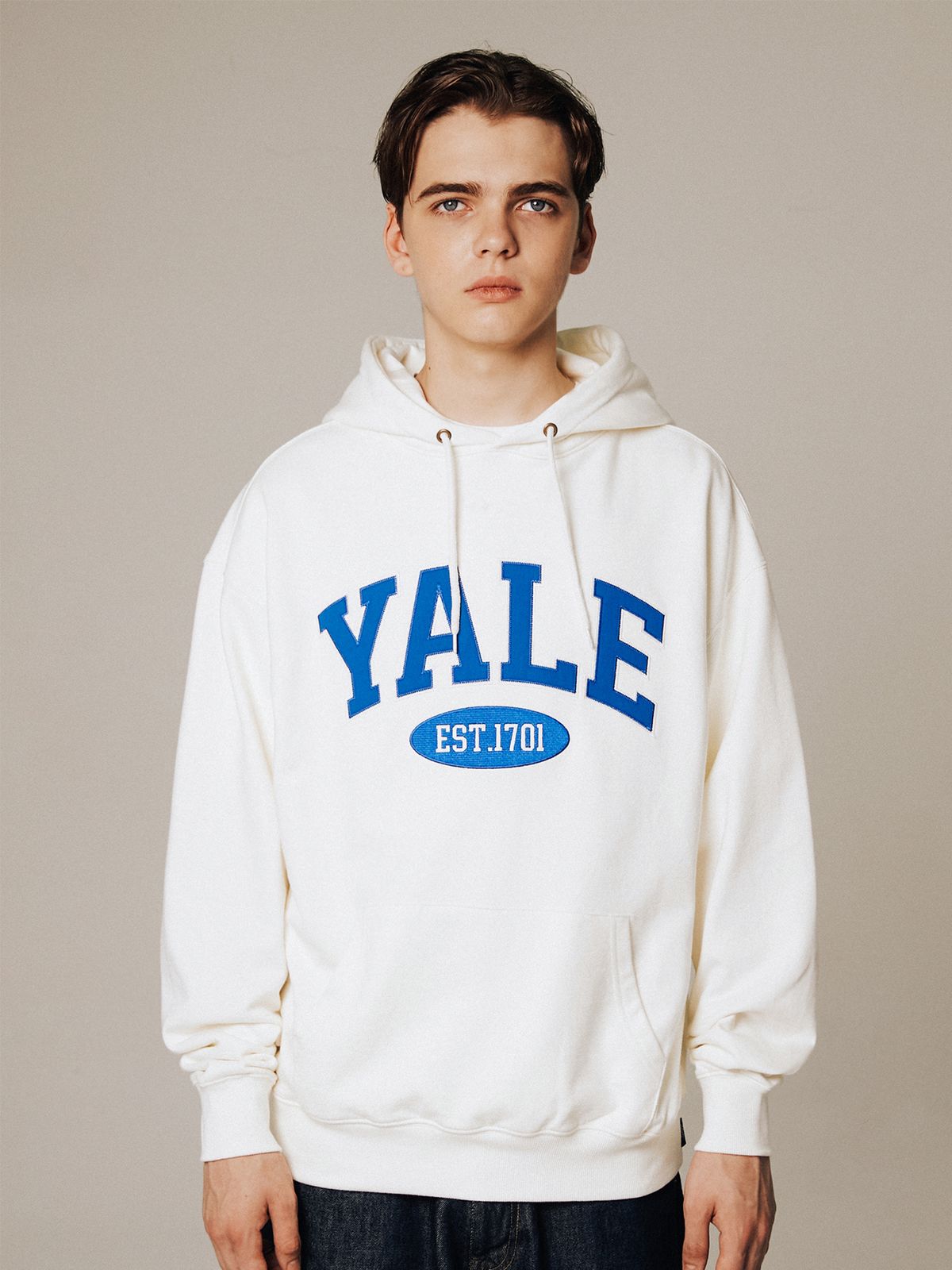예일(YALE) (22FW) 2 TONE ARCH HOODIE GRAY