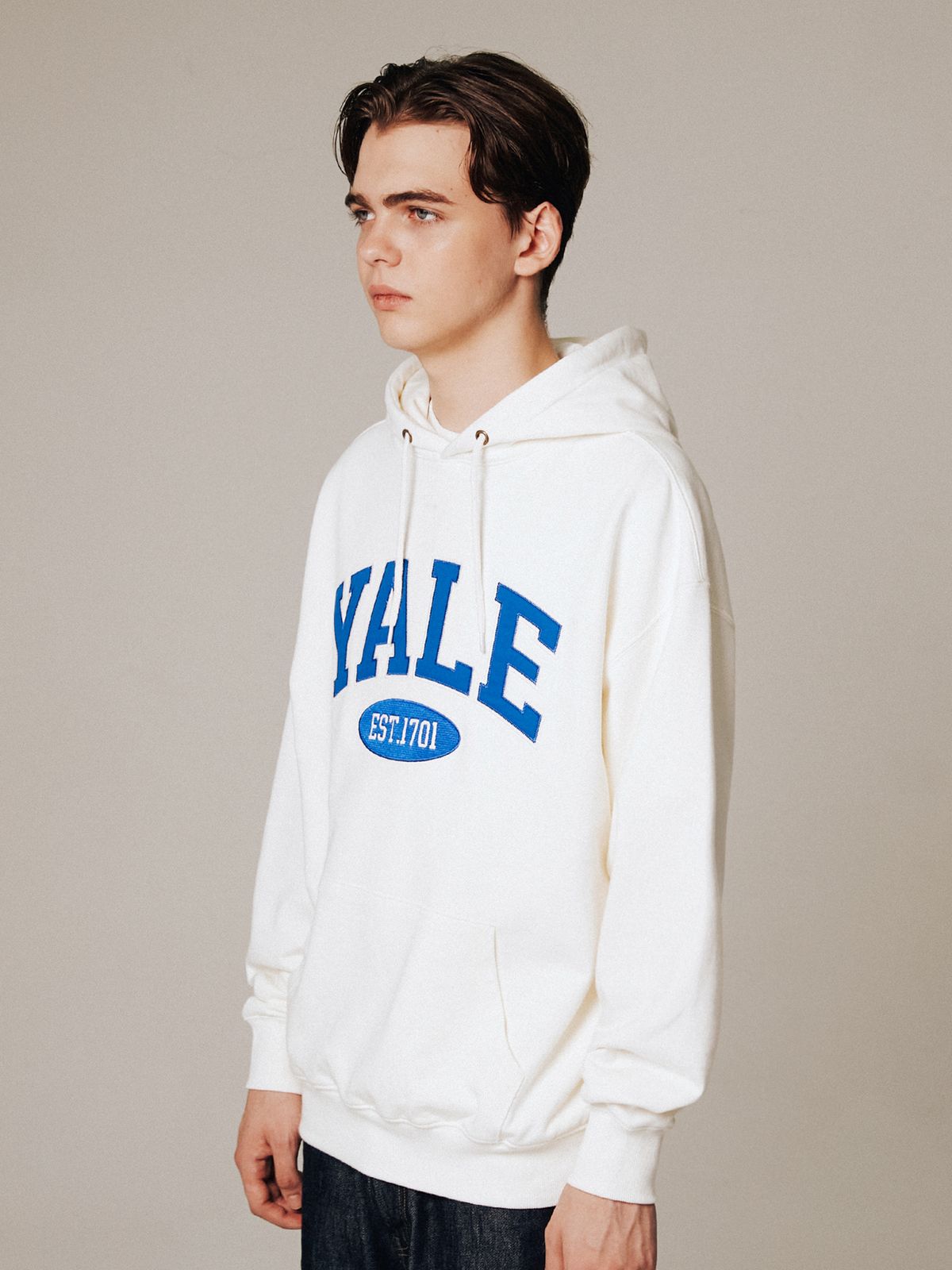 예일(YALE) (22FW) 2 TONE ARCH HOODIE GRAY