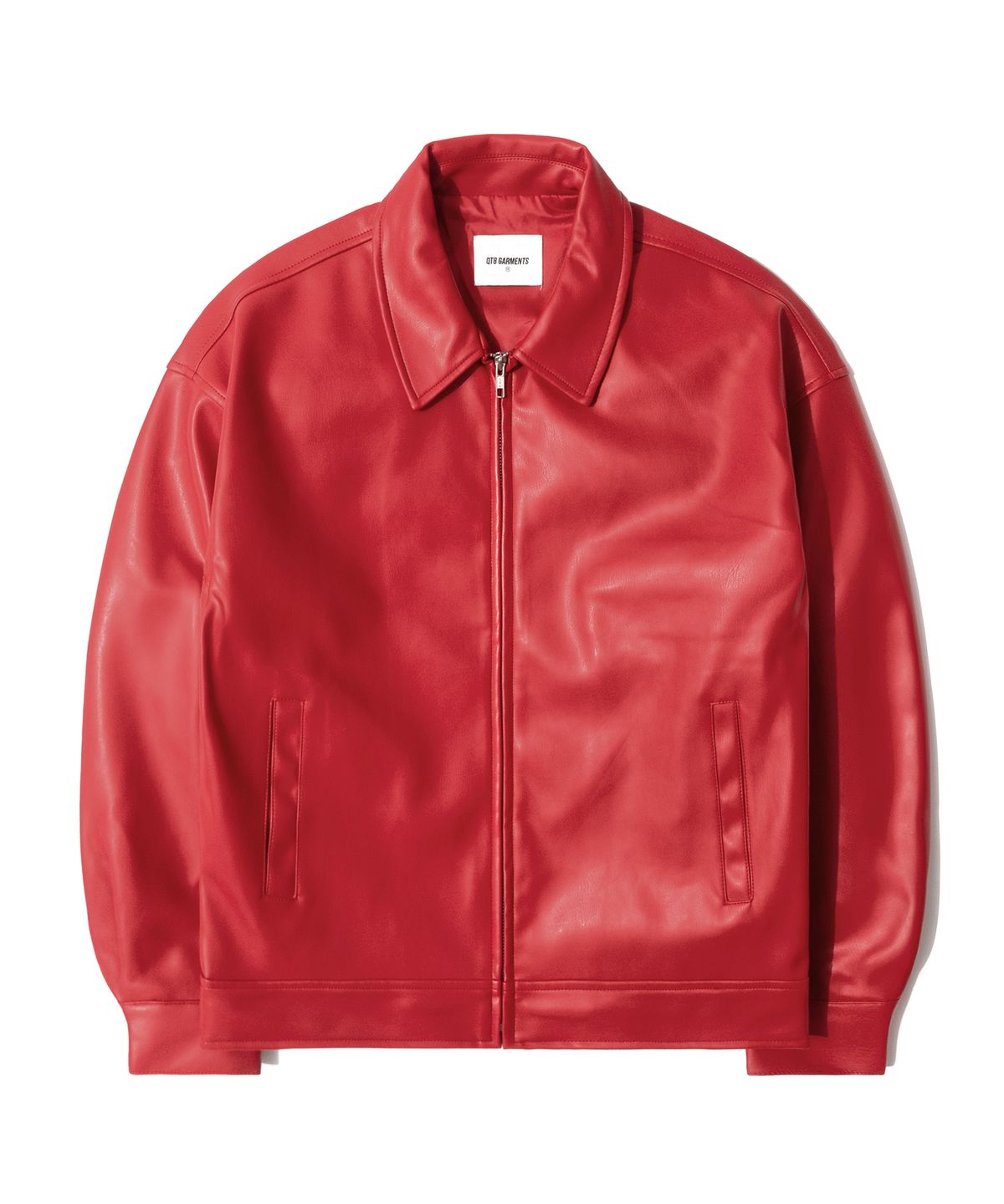큐티에잇 가먼츠(QT8 GARMENTS) LB Synthetic Leather Single Jacket (Red)