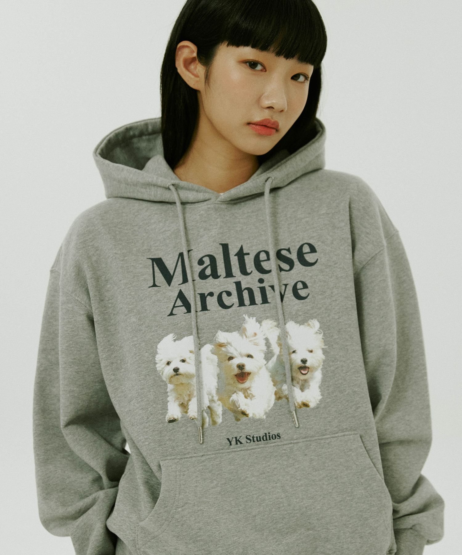 ★ Wai Kei★ Maltese Color Block Hoodie Gray YKBE01TS08-2 Maltese logo layered hoodie - WaiKei | 60% - Asian Fashion