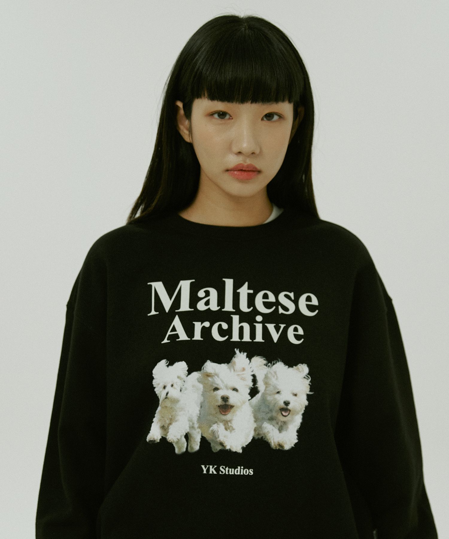 ★Wai Kei★ Maltese Archive Man to Man Navy YK22SSTS01-3 MUSINSA | WAI KEI Maltese Archive Line Graphic Short Sleeve
