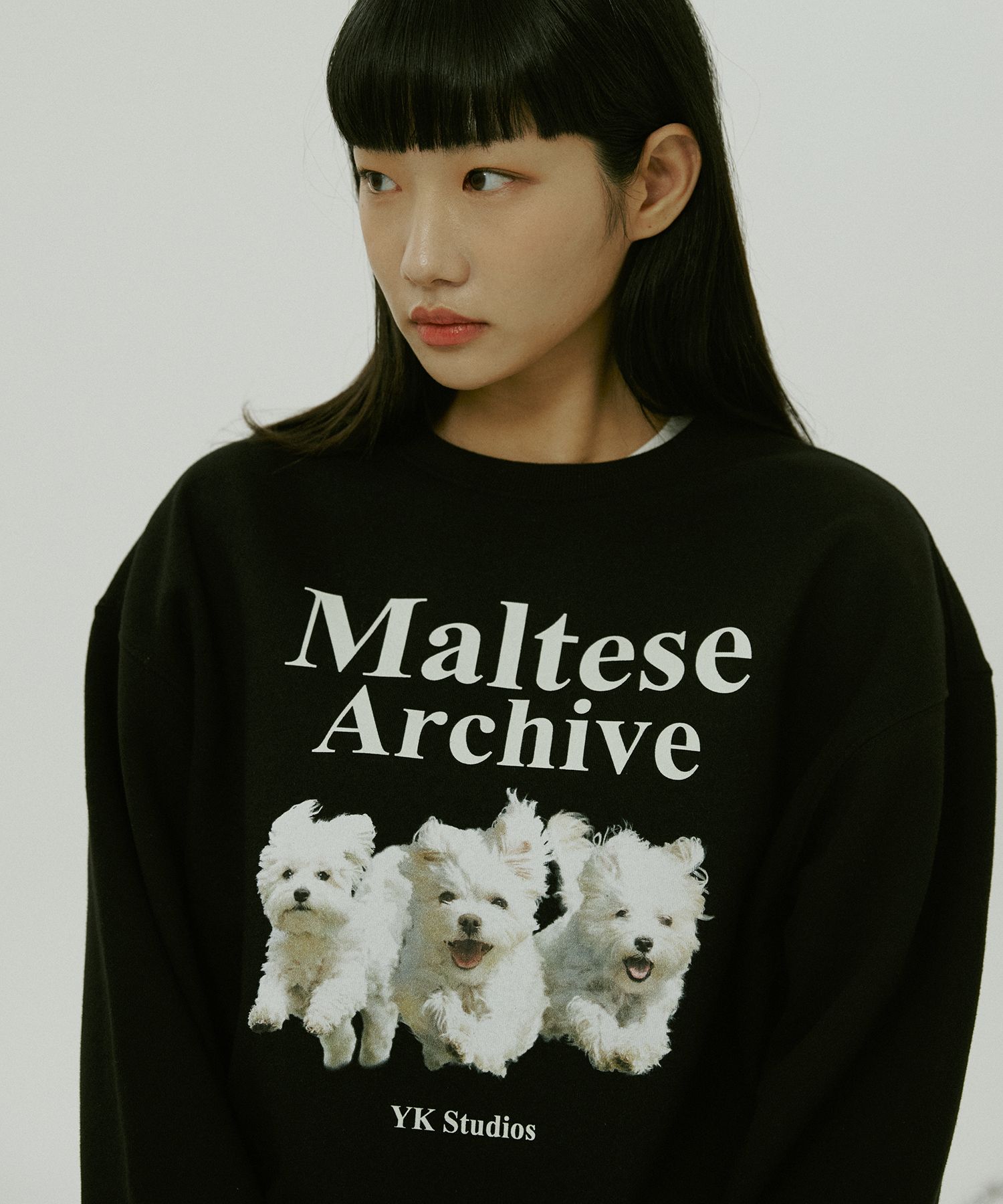 MUSINSA | WAI KEI MALTESE ARCHIVE SWEATSHIRT BLACK