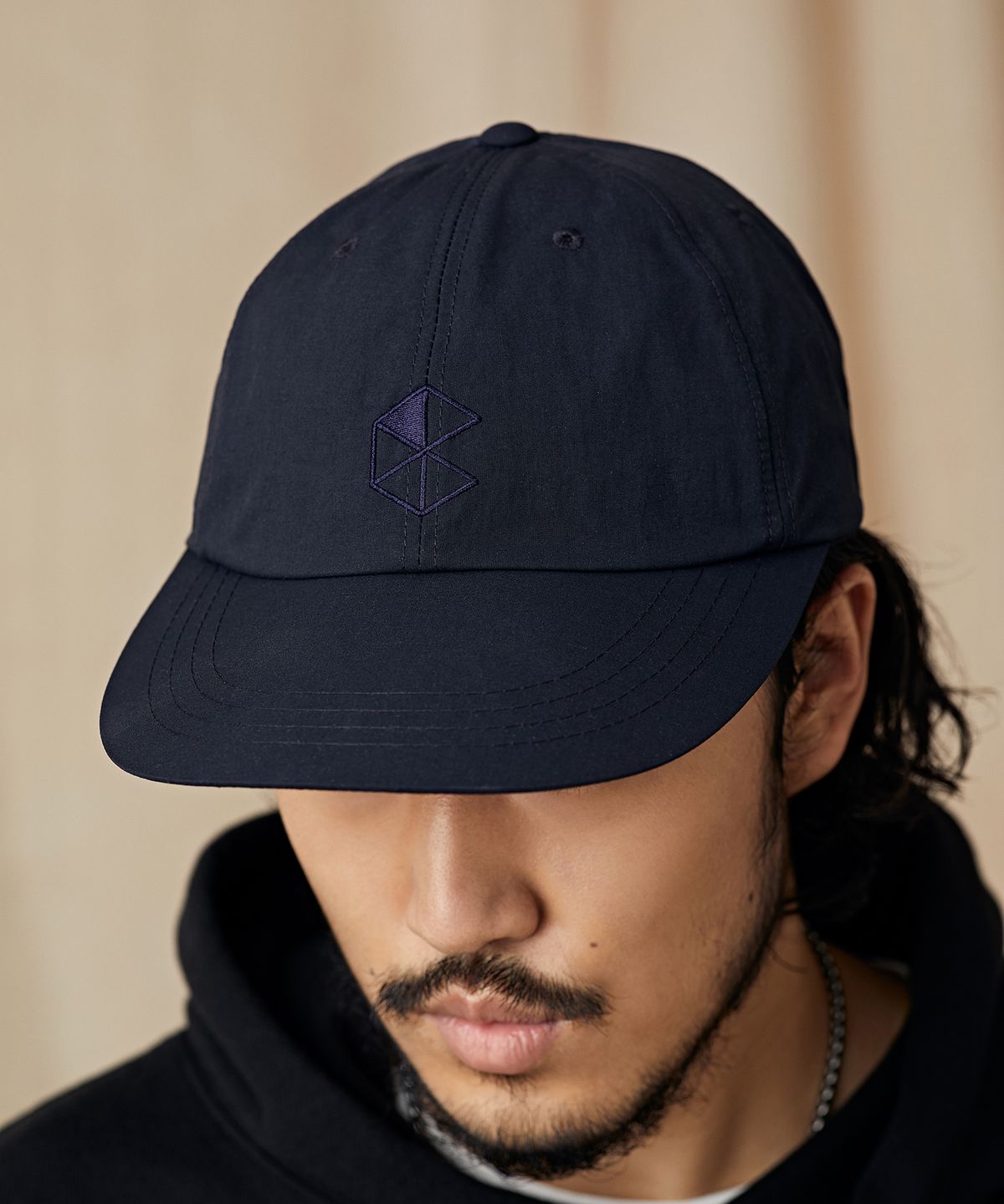 시티스트리트(CITY STREET) LOGO NYLON LONG BILL CAP NAVY
