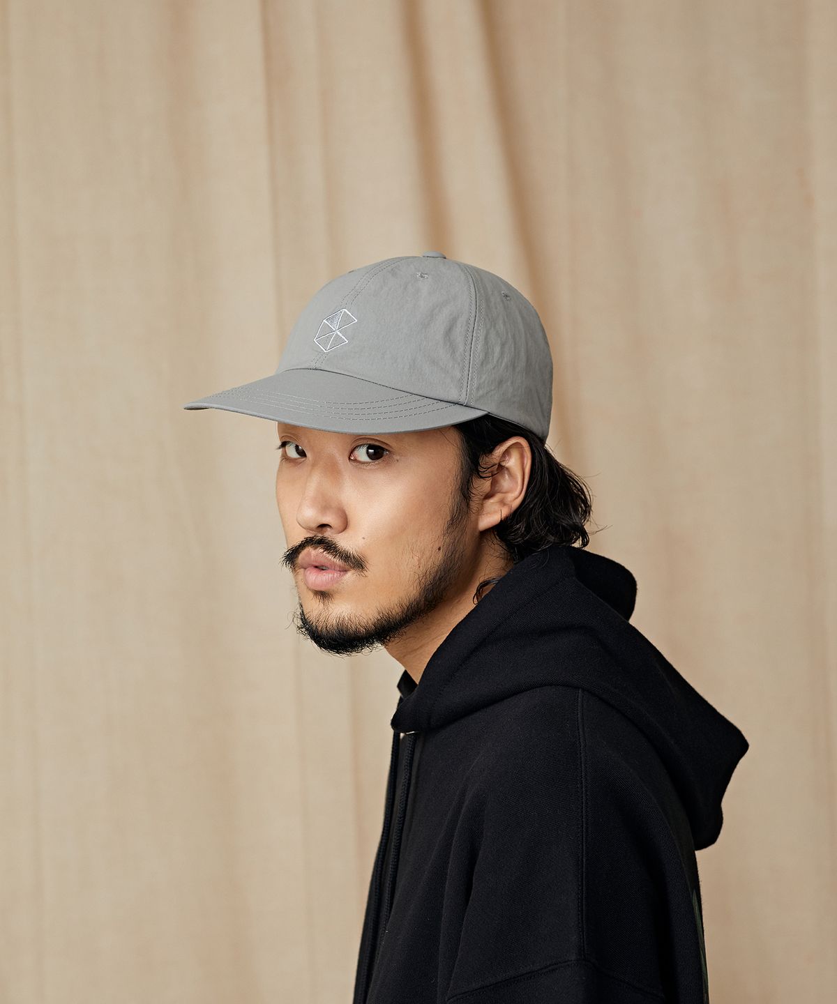시티스트리트(CITY STREET) LOGO NYLON LONG BILL CAP GRAY