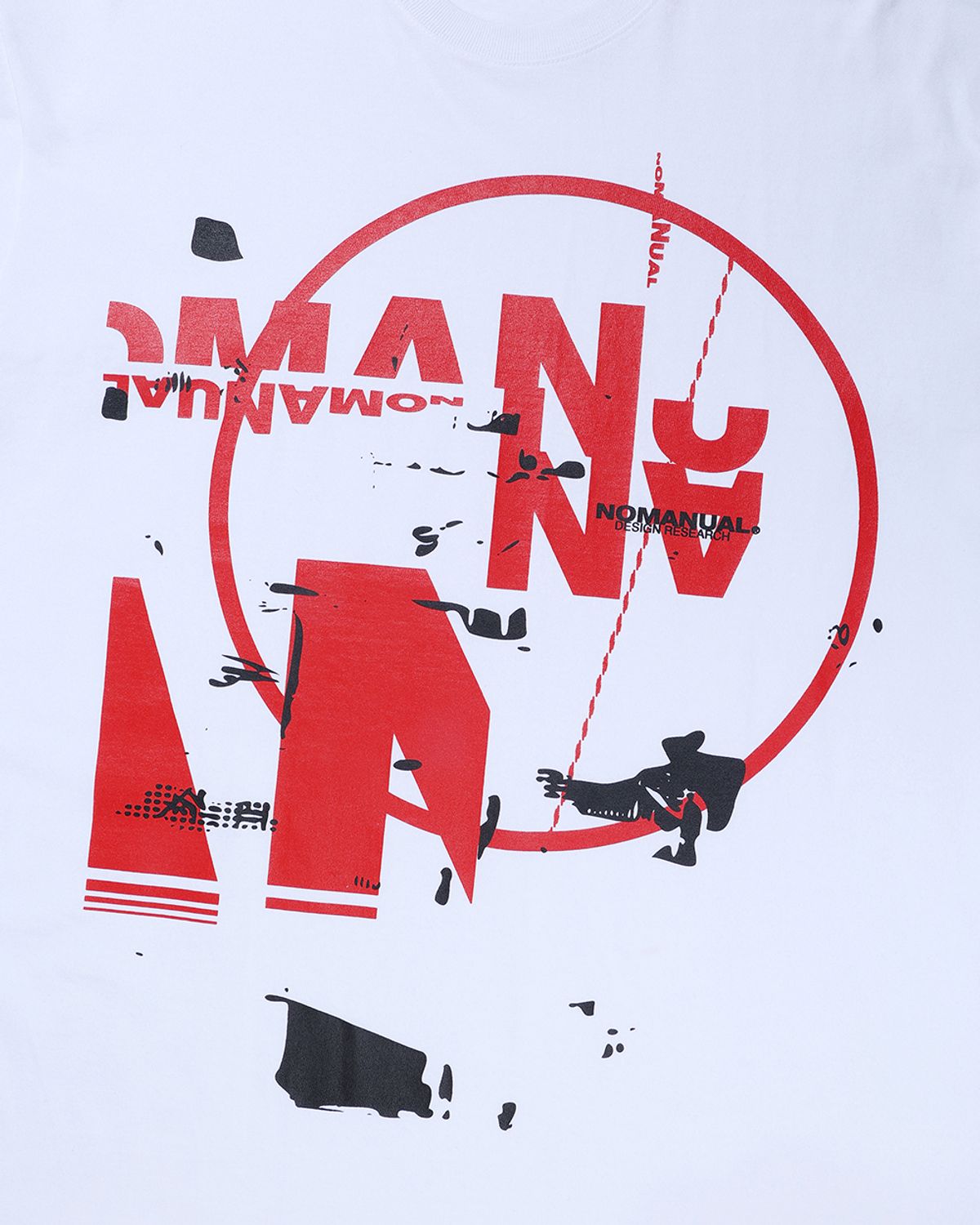 노매뉴얼(NOMANUAL) S.S PRINT T-SHIRT - WHITE