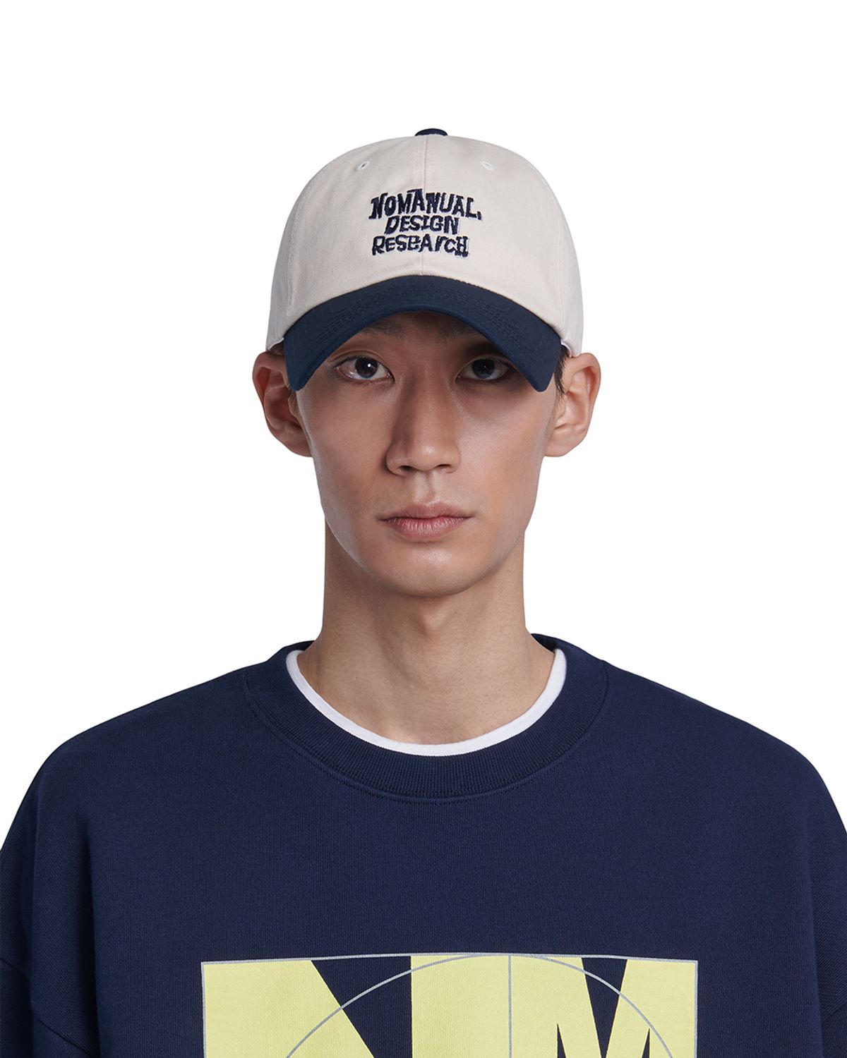 노매뉴얼(NOMANUAL) DOODLE BALL CAP - DARK NAVY