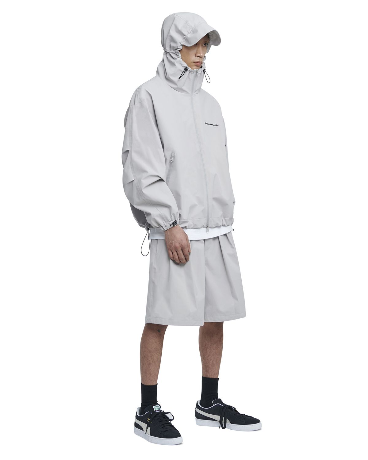 노매뉴얼(NOMANUAL) PENON WIND SHELL - WARM GRAY