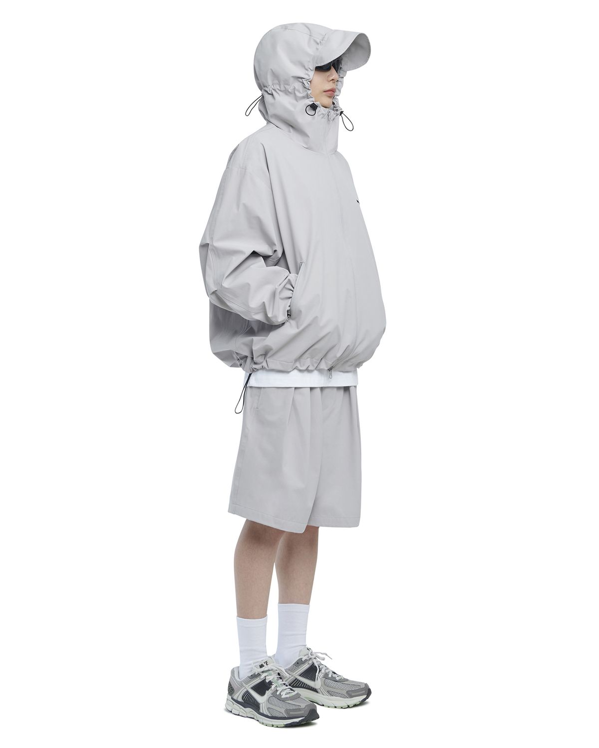 노매뉴얼(NOMANUAL) PENON WIND SHELL - WARM GRAY