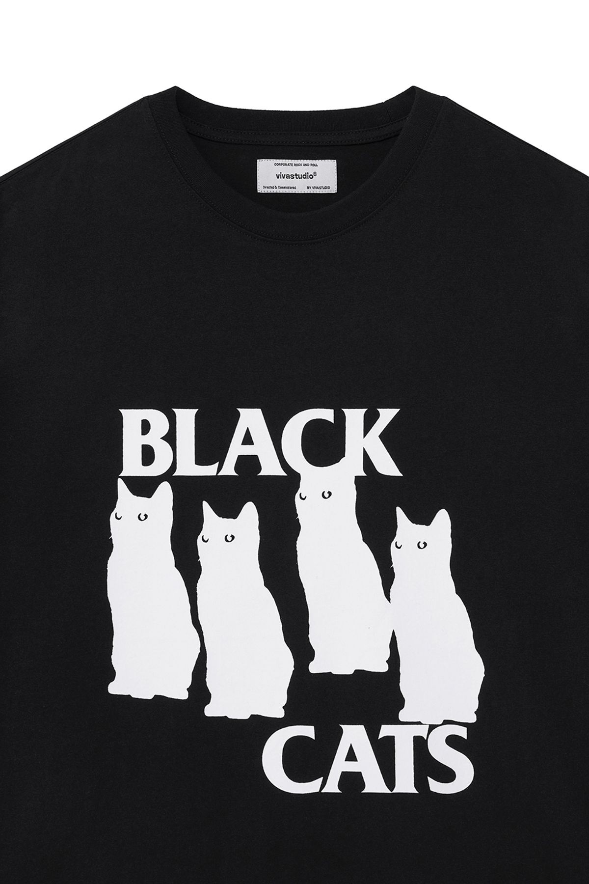 비바스튜디오(VIVASTUDIO) BLACK CAT TEE [BLACK]
