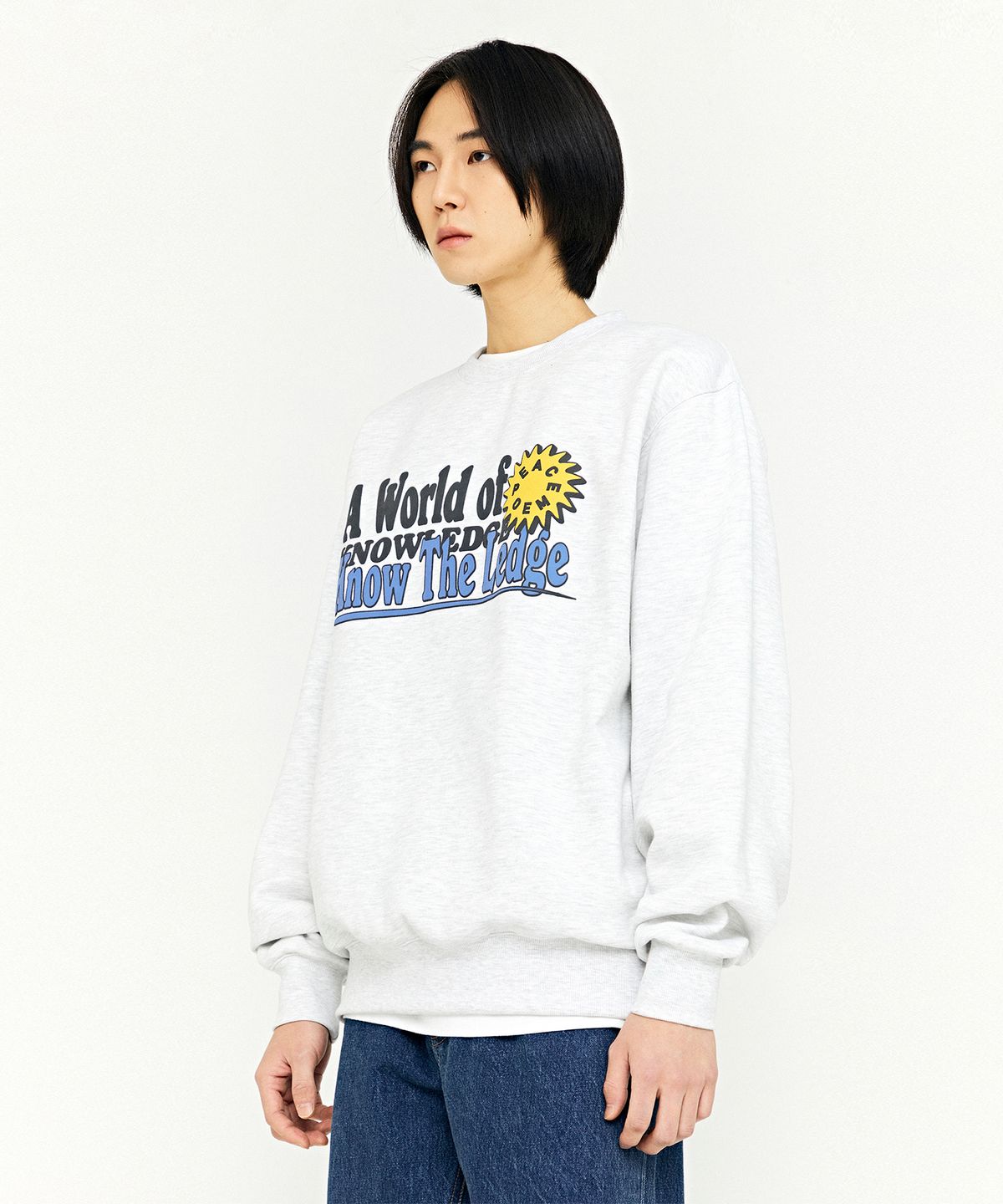 비바스튜디오(VIVASTUDIO) PEACE SWEATSHIRT [MELANGE GREY]