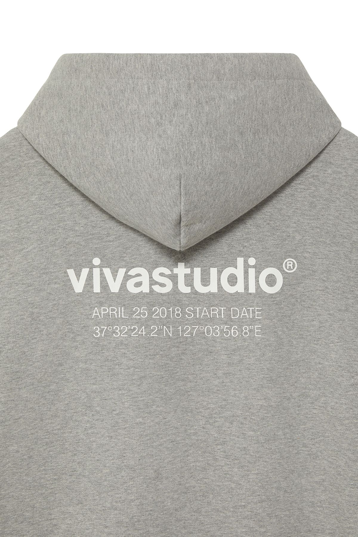 비바스튜디오(VIVASTUDIO) LOCATION HOODIE [MELANGE GRAY]