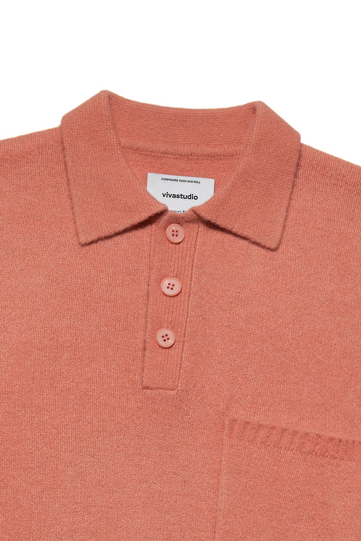 비바스튜디오(VIVASTUDIO) COLLAR KNIT [CORAL PINK]