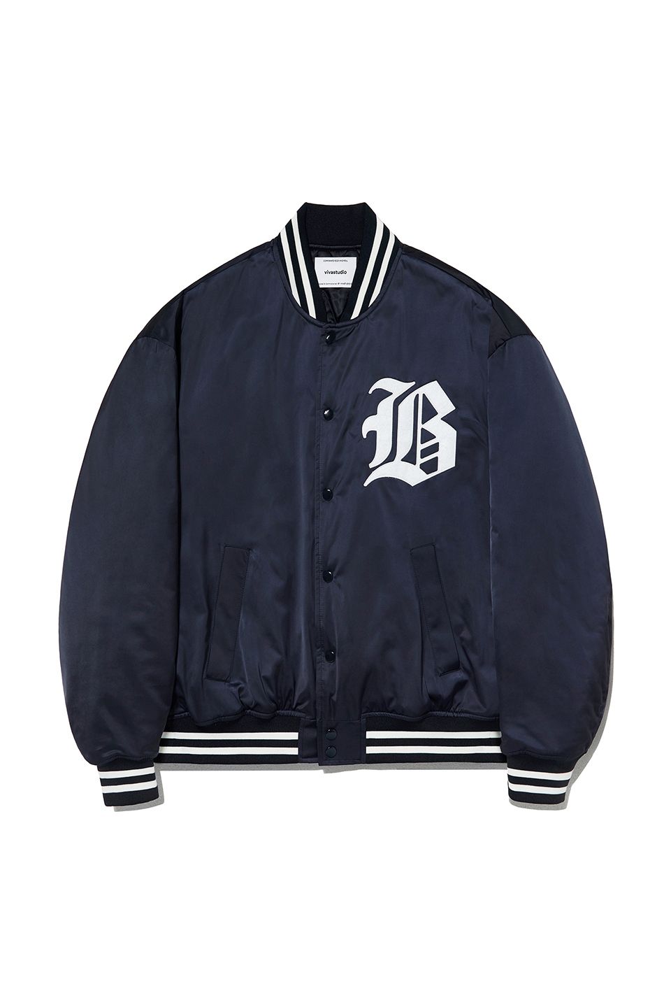 MUSINSA | VIVASTUDIO NYLON STADIUM JACKET [NAVY]
