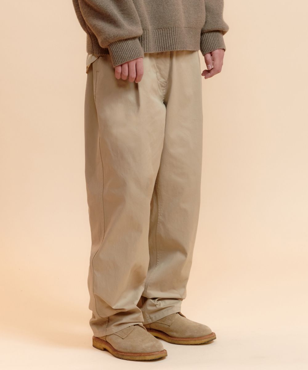 MUSINSA | NODE ARCHIVE Wide Tapered Chino Pants (Light Khaki)