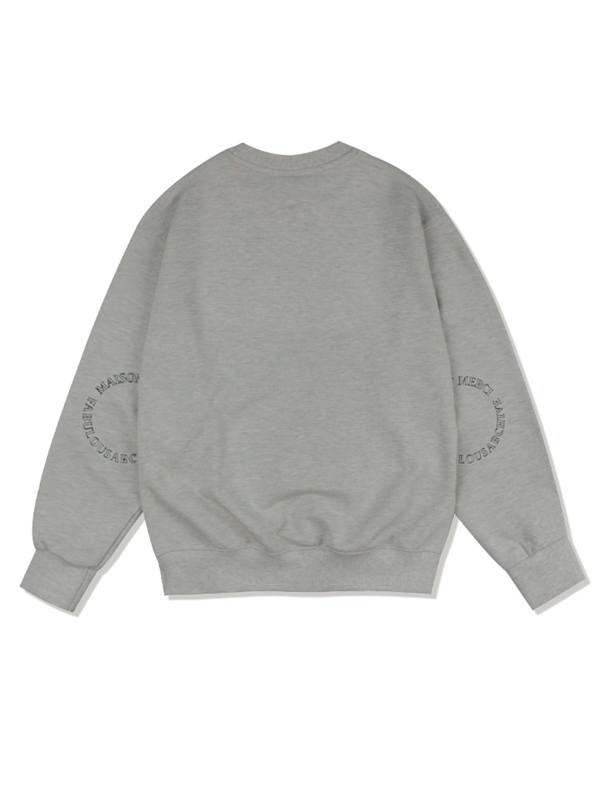 라 메종 스튜디오(LA MAISON STUDIO) UNISEX 레귤러핏 엠보자수 로고 맨투맨 오트밀(FCC1TS401M)