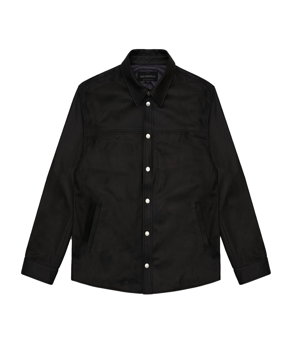 드림월드(DREAMWORLD) VEGETABLE LEATHER SHIRTS JACKET (BLACK)