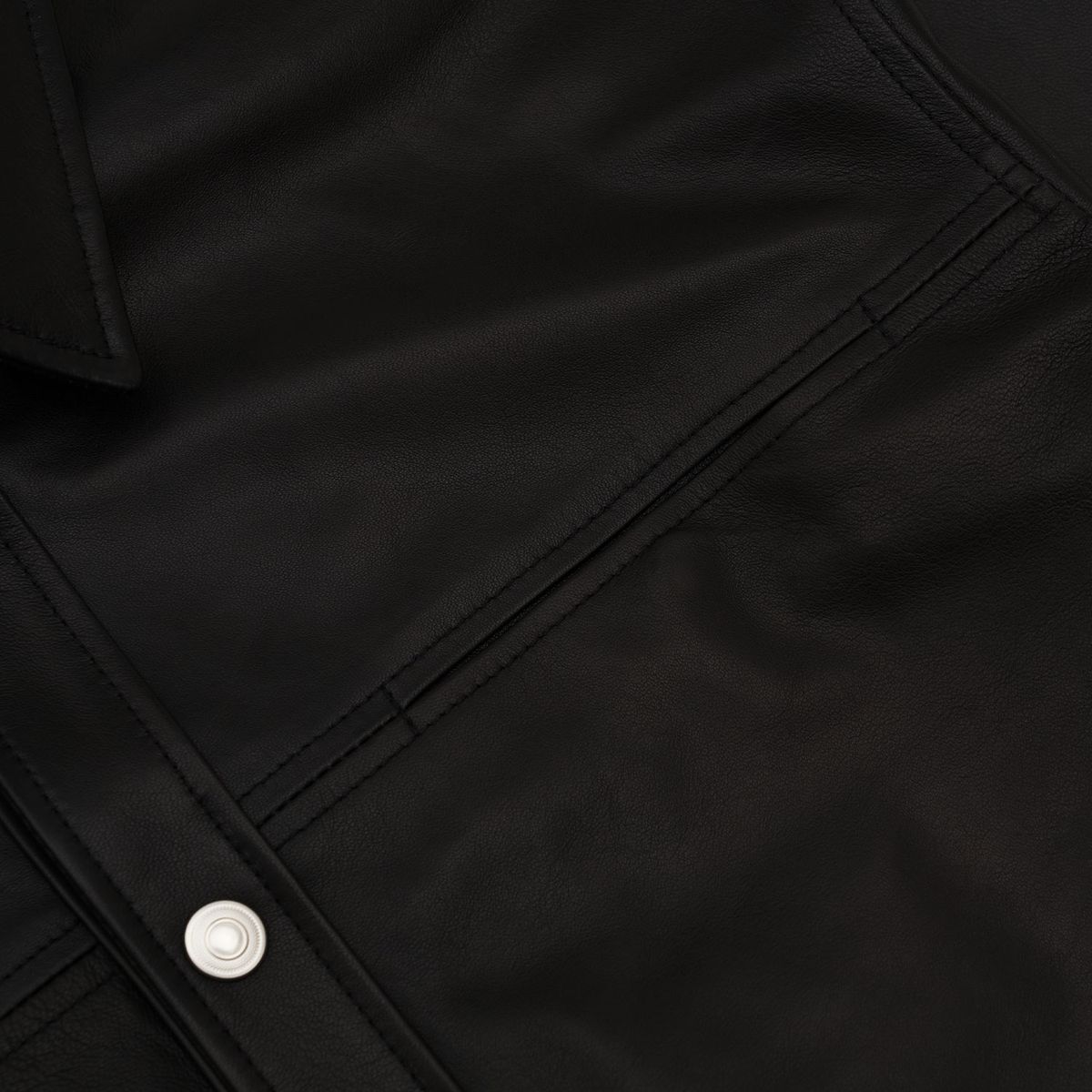드림월드(DREAMWORLD) VEGETABLE LEATHER SHIRTS JACKET (BLACK)