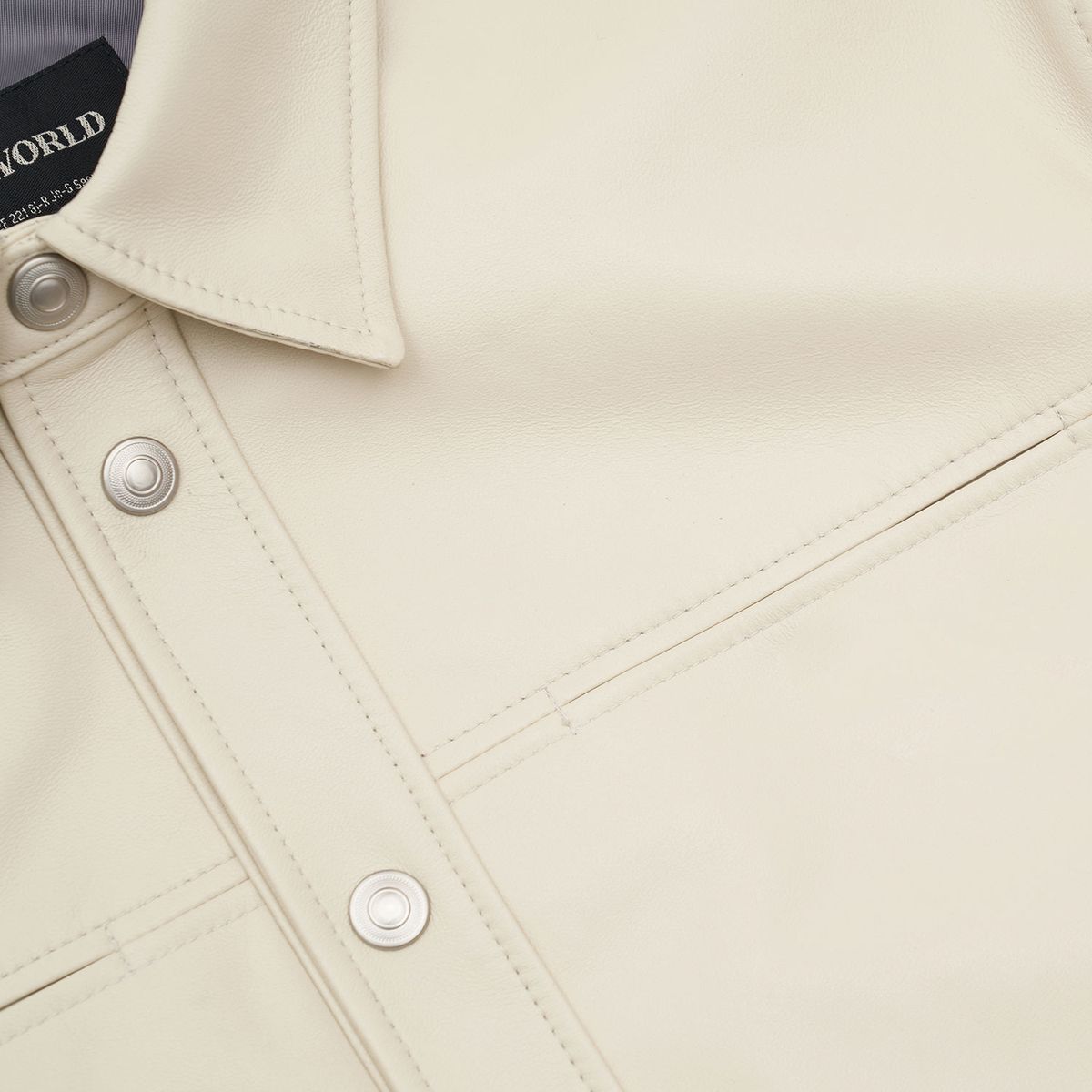 드림월드(DREAMWORLD) LAMBSKIN SHIRTS JACKET (IVORY)