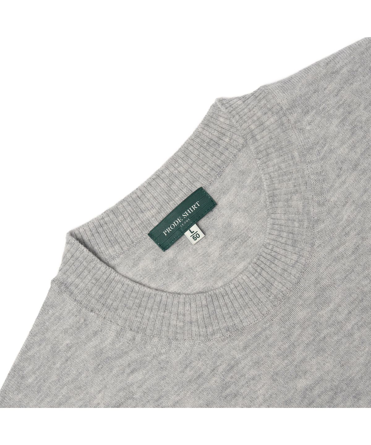 프로드셔츠(PRODESHIRT) 보르도 소프트 크루넥 니트 (그레이)