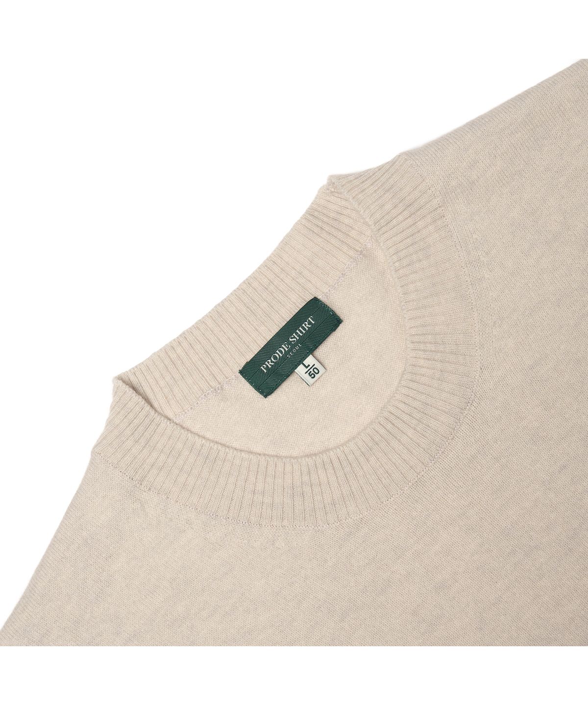 프로드셔츠(PRODESHIRT) 보르도 소프트 크루넥 니트 (아이보리)