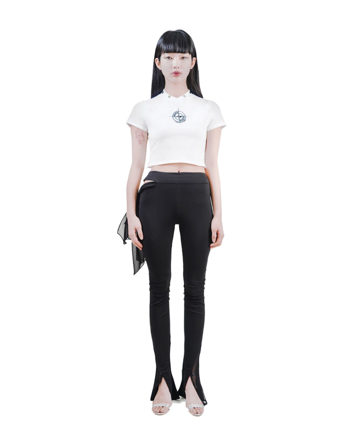 콰지퓨리티(QUASI PURITY) 블랙 플레어 레깅스